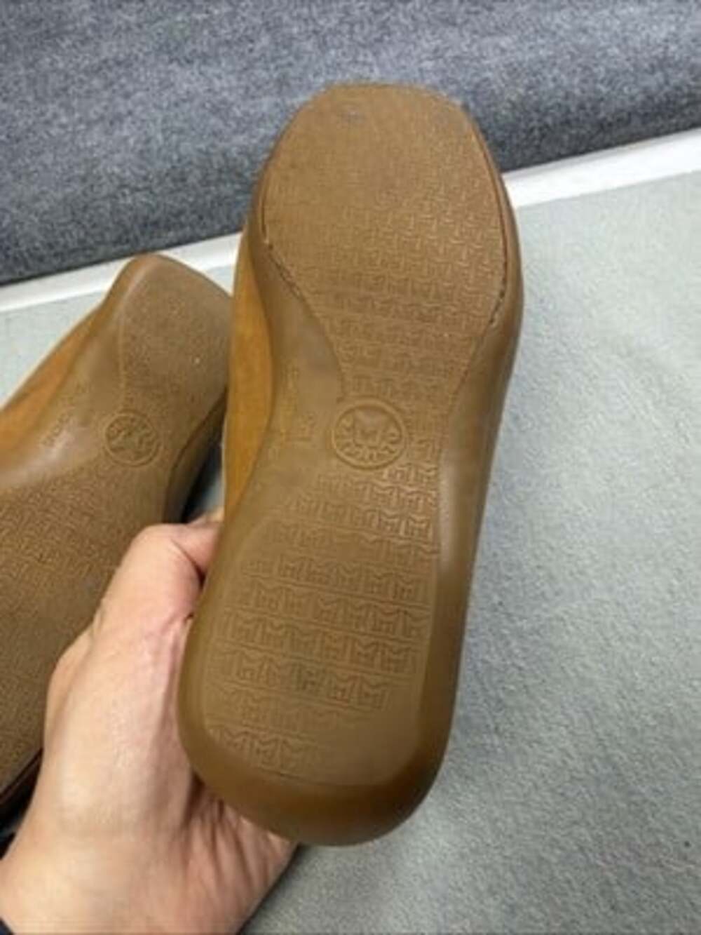 Mephisto Cool-Air Suede Leather Mule Slip On Tan Comfort Shoes US 9.5 - Picture 7 of 8